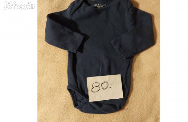 Sötétkék, hosszúujjú body 80-as méretű