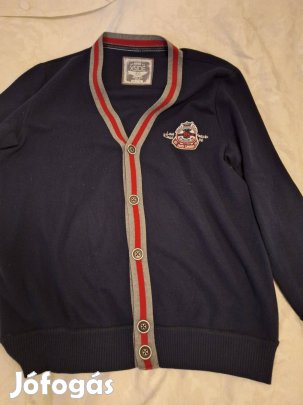 Sötétkék férfi kardigán L-es