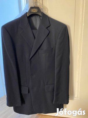 Sötétkék gyapjú öltöny eladó