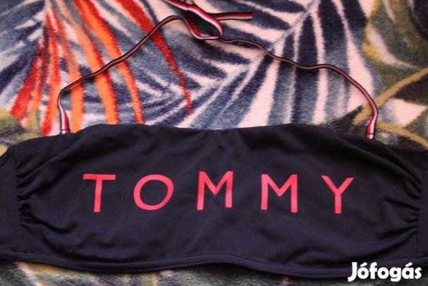 Sotetkek gyonyoru bandeau Tommy Hilfiger bikini felso, L, Uj