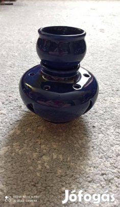 Sötétkék kerámia illóolajos párologtató mécsessel
