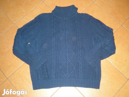 Sötétkék női pulóver XL-es 100% gyapot, bomull XL Basic