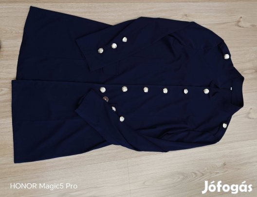 Sötétkék női tunika blézer kardigán