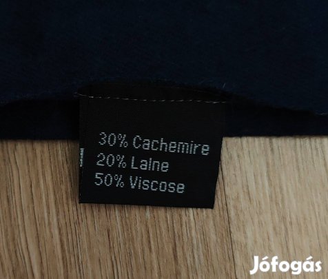 Sötétkék pihe puha kasmír gyapju női nagyméretű sál