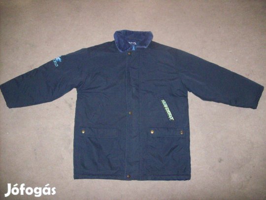 Sötétkék színű dzseki kabát 8-10 évesre (méret 134 / 140)