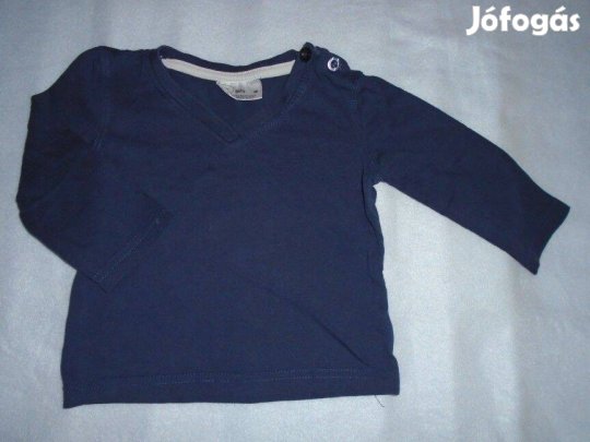 Sötétkék színű hosszú ujjú felső 9-12 hó (méret 80)