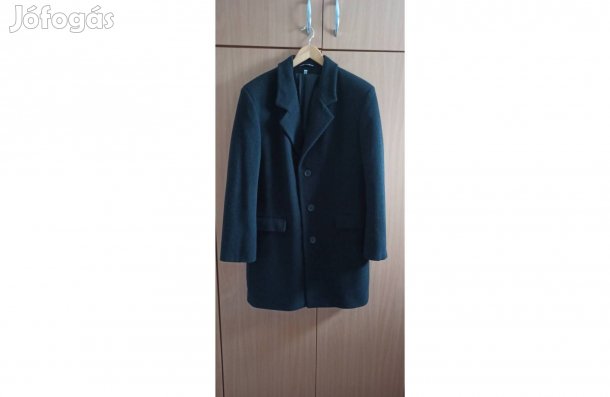 Sötétszürke férfi szövetkabát (50-es, XL-XXL)