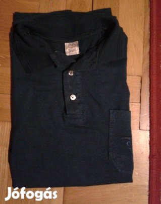 Sötétzöld férfi pamut póló