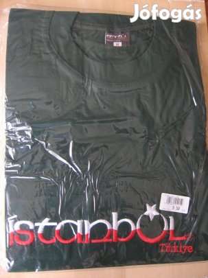 Sötétzöld férfi póló M-es méretben - eredeti csomagolásban