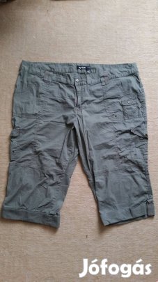 Sötétzöld sztreccses vászon térdnadrág extra nagy méretű 58-as