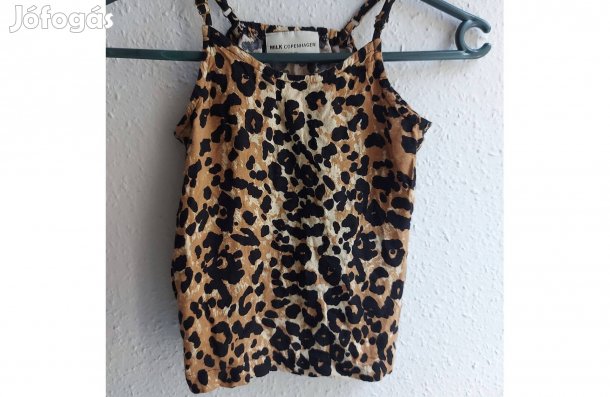Spagetti pántos, ocelot mintás nyári felső, 110/116-os