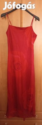 Spagetti pántos rózsa mintás ruha