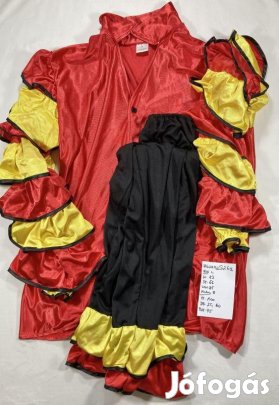 Spanyol jelmez, Flamenco jelmez, táncos jelmez, felnőtt jelmez G262