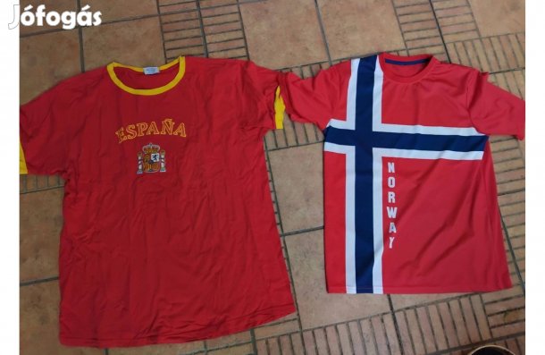 Spanyol póló norvég mez M L XL 2db