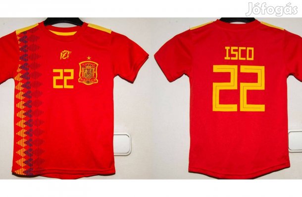Spanyol válogatott Isco piros gyerek focimez