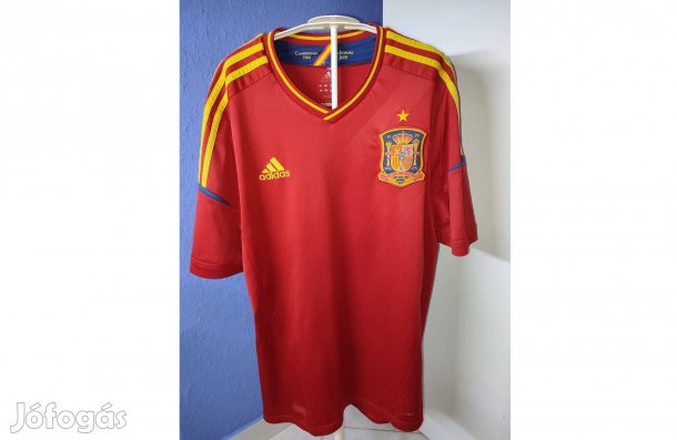 Spanyol válogatott eredeti adidas piros 2012-es mez (L)