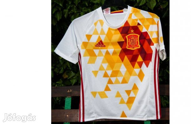 Spanyol válogatott eredeti fehér narancs adidas gyerek 2015-16 focimez