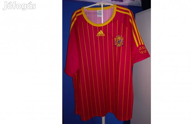 Spanyol válogatott eredeti piros adidas 2006-07 mez (XL)