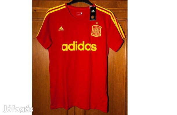 Spanyol válogatott eredeti piros adidas póló (M)