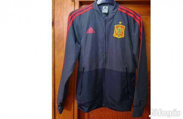 Spanyol válogatott eredeti szürke adidas cipzáras dzseki (M)