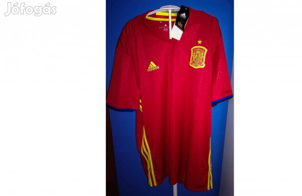 Spanyol válogatott piros eredeti adidas 2016-17 mez (XL)