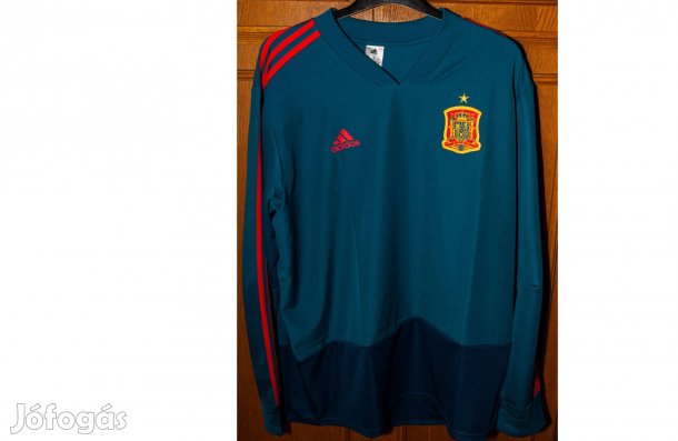 Spanyol válogatott sötétkék hosszú ujjú eredeti adidas felső (2XL)