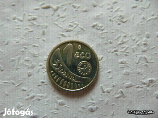 Spanyolország ezüst 1 ecu 1989 6.82 gramm 925 ös ezüst