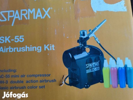 Sparmax SK-55 festékszóró készlet kompresszorral