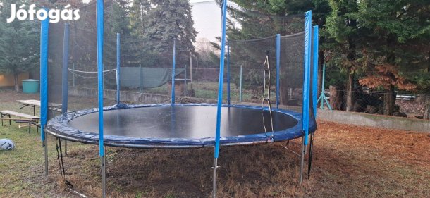 Spartan Mega trambulin védőhálóval és létrával 487 cm átmérő