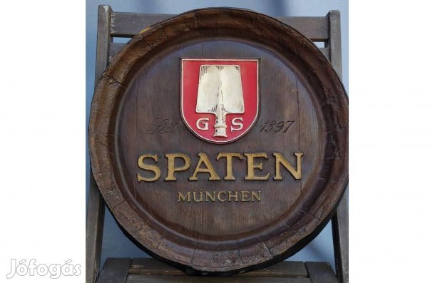 Spaten sörreklám tábla, fautánzat