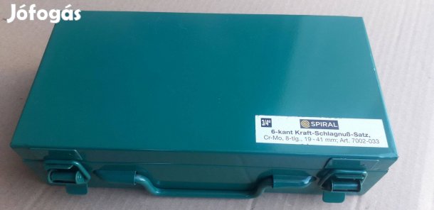 Spiral dugókulcs készlet 19-41mm, 3/4", 8 részes