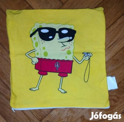 Spongyabob párna belső + huzat, 30*30 cm, mosható minden része,