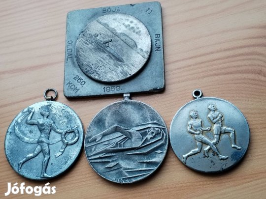 Sport érmék régi 4 db