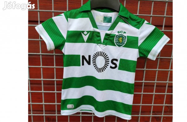 Sporting Lisabon eredeti zöld fehér Macron gyerek mez