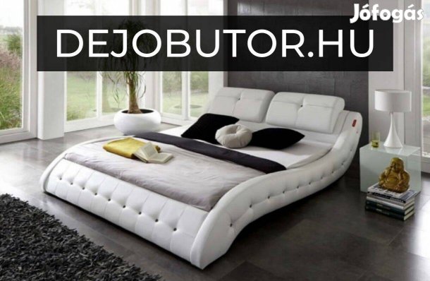 Sportino franciaágy 140x200 cm ágybetét + ágyneműtartó komplett fehér