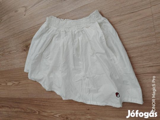 Sportos fehér pamut női szoknya M