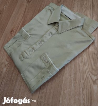 Sportos vilbézs férfi pólóing enyhén fényes anyaggal