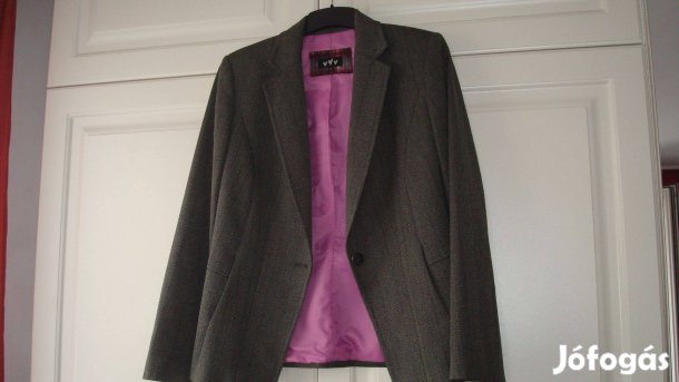 Sportosan elegáns szürke blézer, diszkrét csíkozással 40-as méret