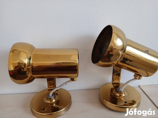 Spotlámpa, réz, fali, 2 db
