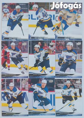 St Louis Blues NHL kártyák Parayko Krug Thomas