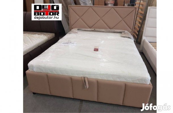 St.Tropez franciaágy 140x200 cm ágybetét + ágyneműtartó komplett drapp