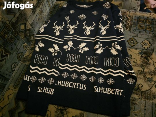 St. Hubertus l-es szarvasos pulover Új