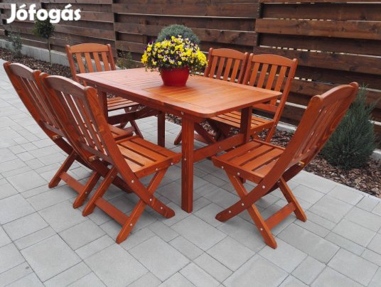 Stabíl Összecsukható 6 személyes teraszbútor szett