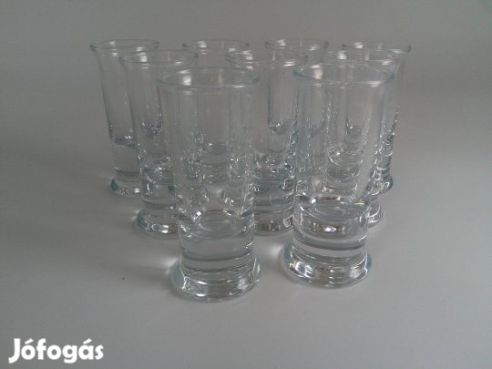 Stabil, vastagfalú üveg csőpohár ( 9 db. )