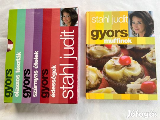 Stahl Judit gyors receptek I-III. (díszdobozban) + Gyors muffinok - új