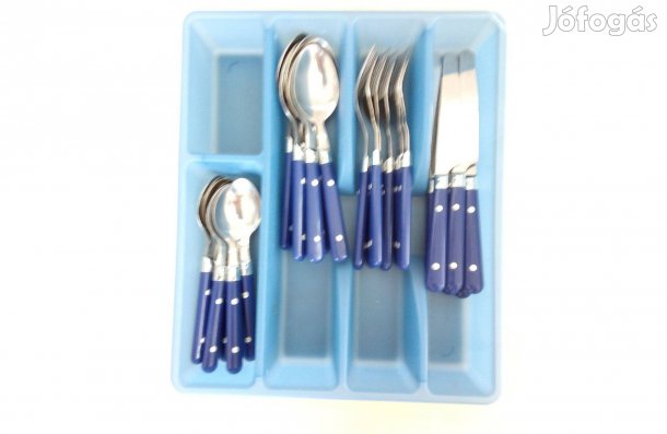 Stainless Steel 24 db-os új evőeszközkészlet tartóval