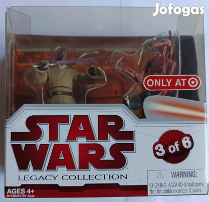 Star Wars figura. Mace Windu Jedi mester és Battle Droid Commander set