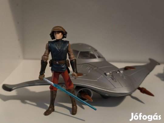Star Wars figura - Anakin Skywalker és Naboo Star Skiff