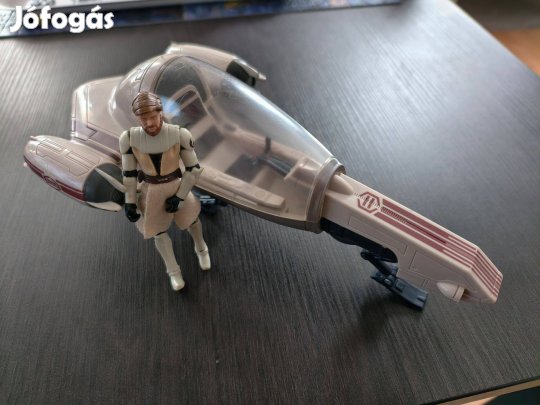 Star Wars figura - Obi-Wan Kenobi és Freeco Speeder