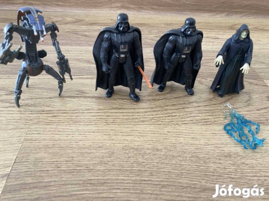 Star Wars figurák (Vader, Palpatine, Droideka, B1, Greedo, Boba Fett)